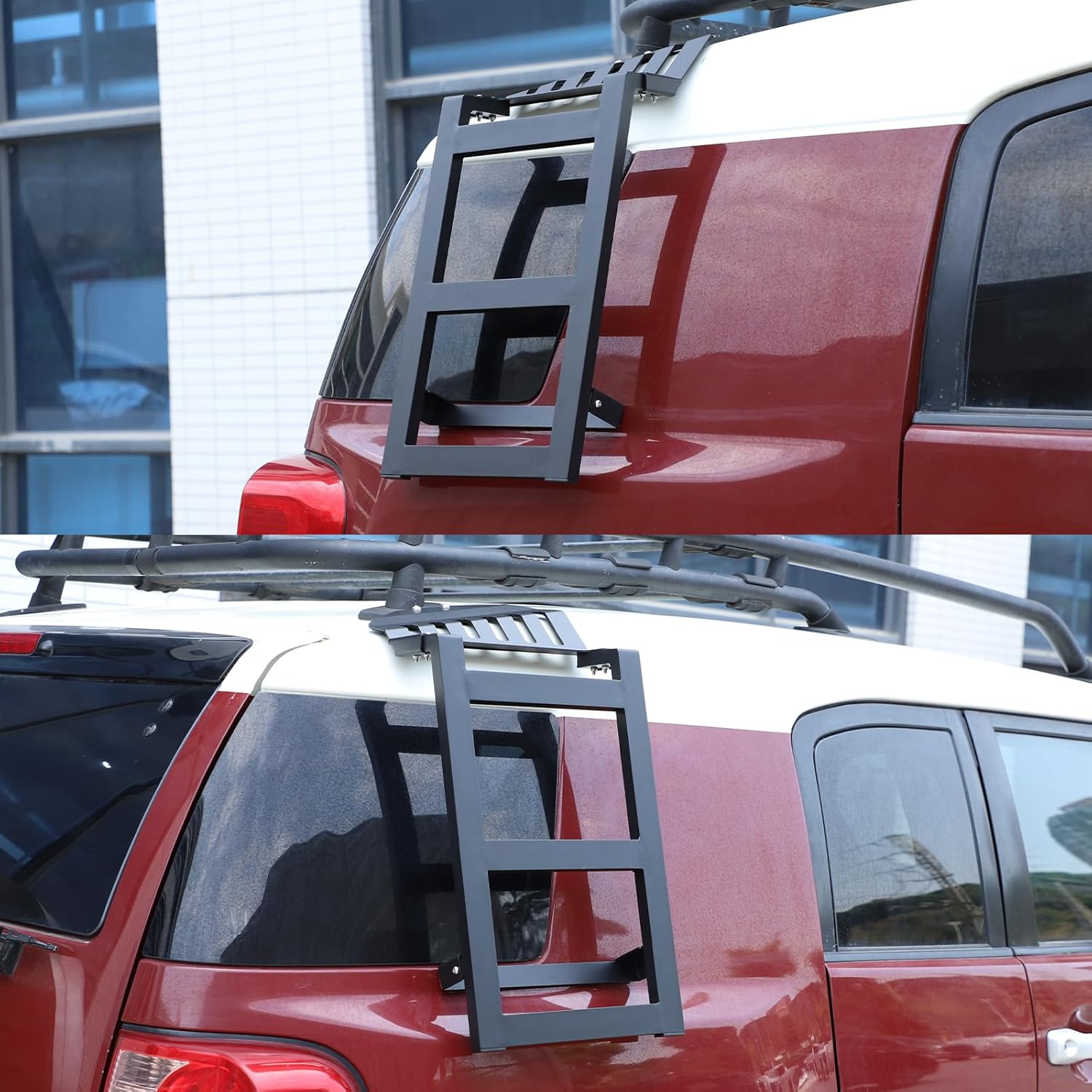 Tailgate Side Ladder Compatible with Toyot@ FJ Cruiser 2007-2021 Car Rear Door Side Window Installation Ladder, Tailgate Side Ladder Installation Bracket Accessories (Right)