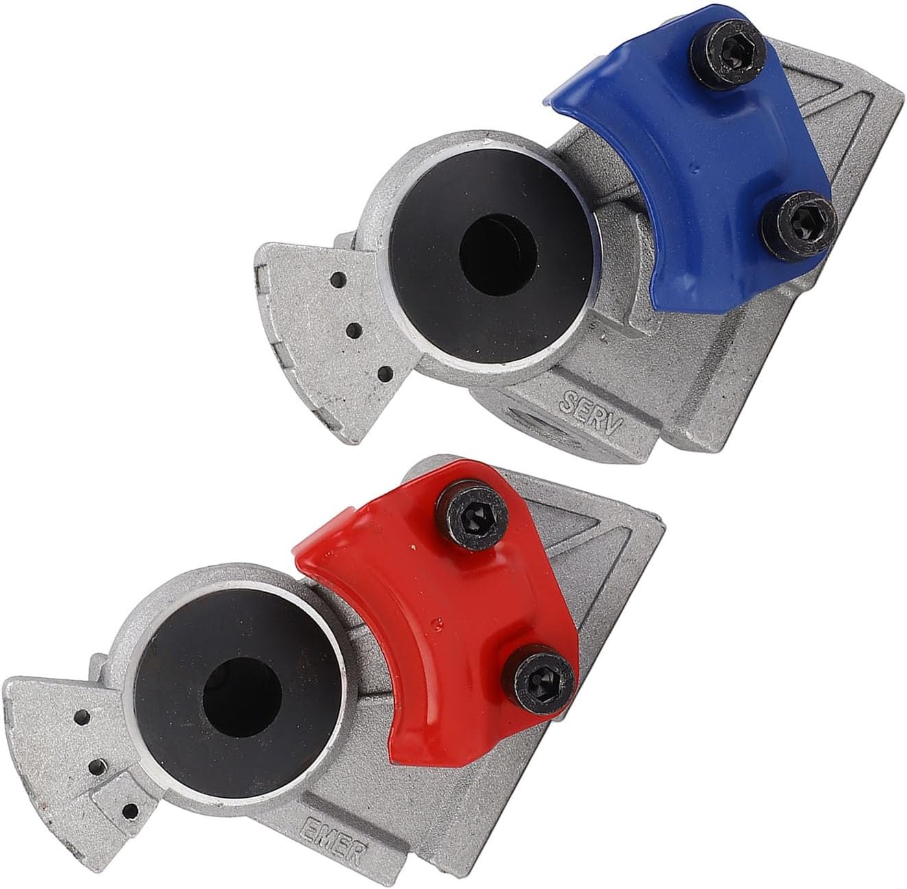 37 Degree Glad Hands Set, Brake Air Hose Coup ector, Red Blue Tladhand with Tight for Semi TTrucks, E Service Gladhands Kit for 37 Degree Angle Mount