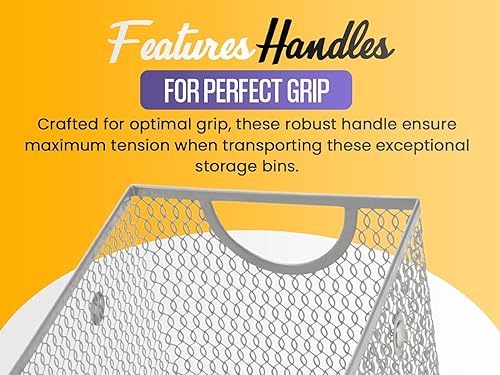 Vista 12 de YBM HOME Cesta organizadora de malla de alambre para CD y DVD, paquete de 2