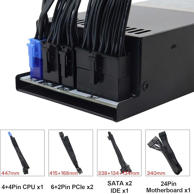 Fuente de Poder Flex ATX 600W Mini ITX 1U Modular 100-240V miniatura 6