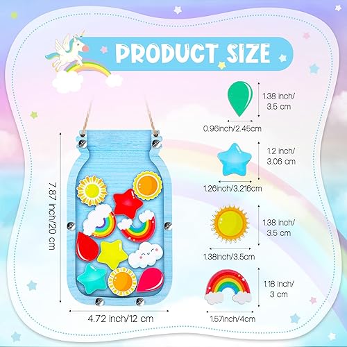 Miniatura 2 de Treela Tarro de recompensa arcoíris para niños, tabla de recompensas para niños pequeños, tarro de masón para niños y niñas, tabla de comportamiento