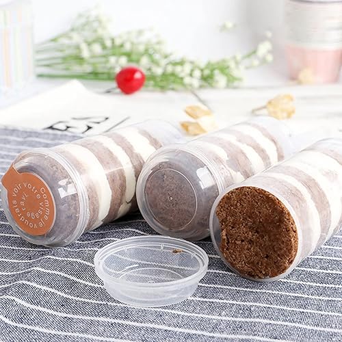Miniatura 9 de DOITOOL Recipientes para pasteles con tapas, paquete de 30 unidades de plástico transparente para postres, cupcakes y helados