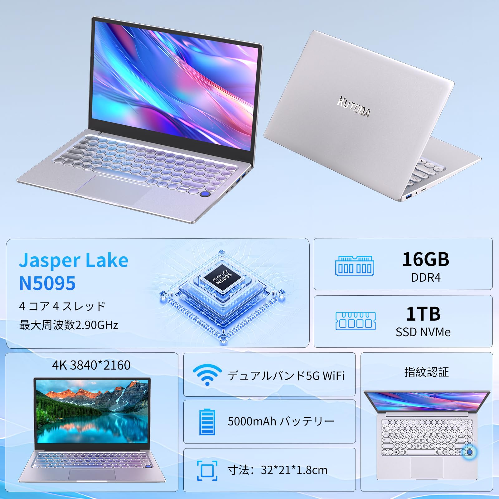 Amazon.co.jp: ノートパソコン MS 2019 搭載 4K液晶IPS (3840 x 2160