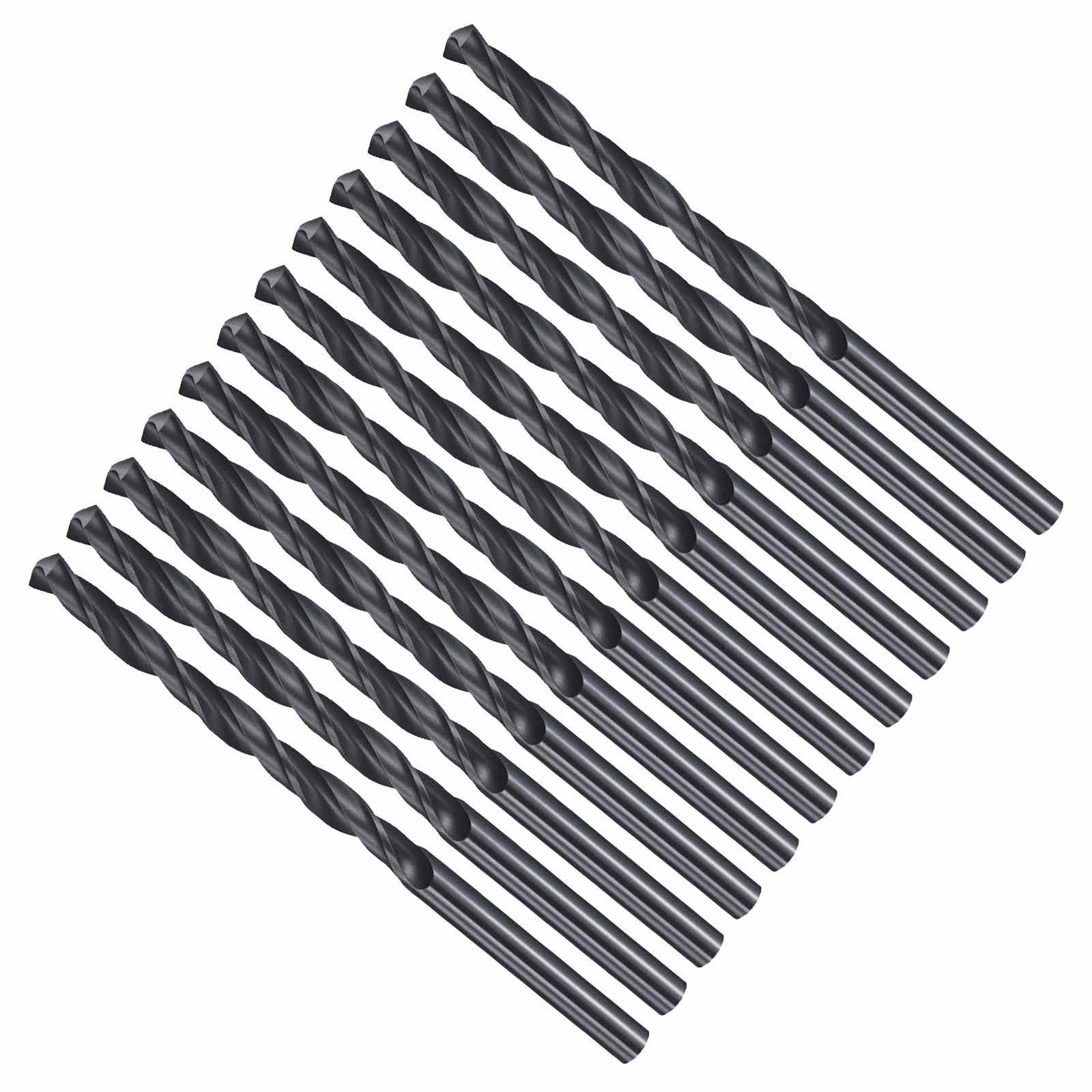CoCud Drill Bit, 3.9mm Cutting Diameter, 4241 HSS Nitriding Black 118° Cutting Angle Versatile Bits - (Applications: for Drilling Plastic Wood Soft Metal), 12-Pieces — image 1