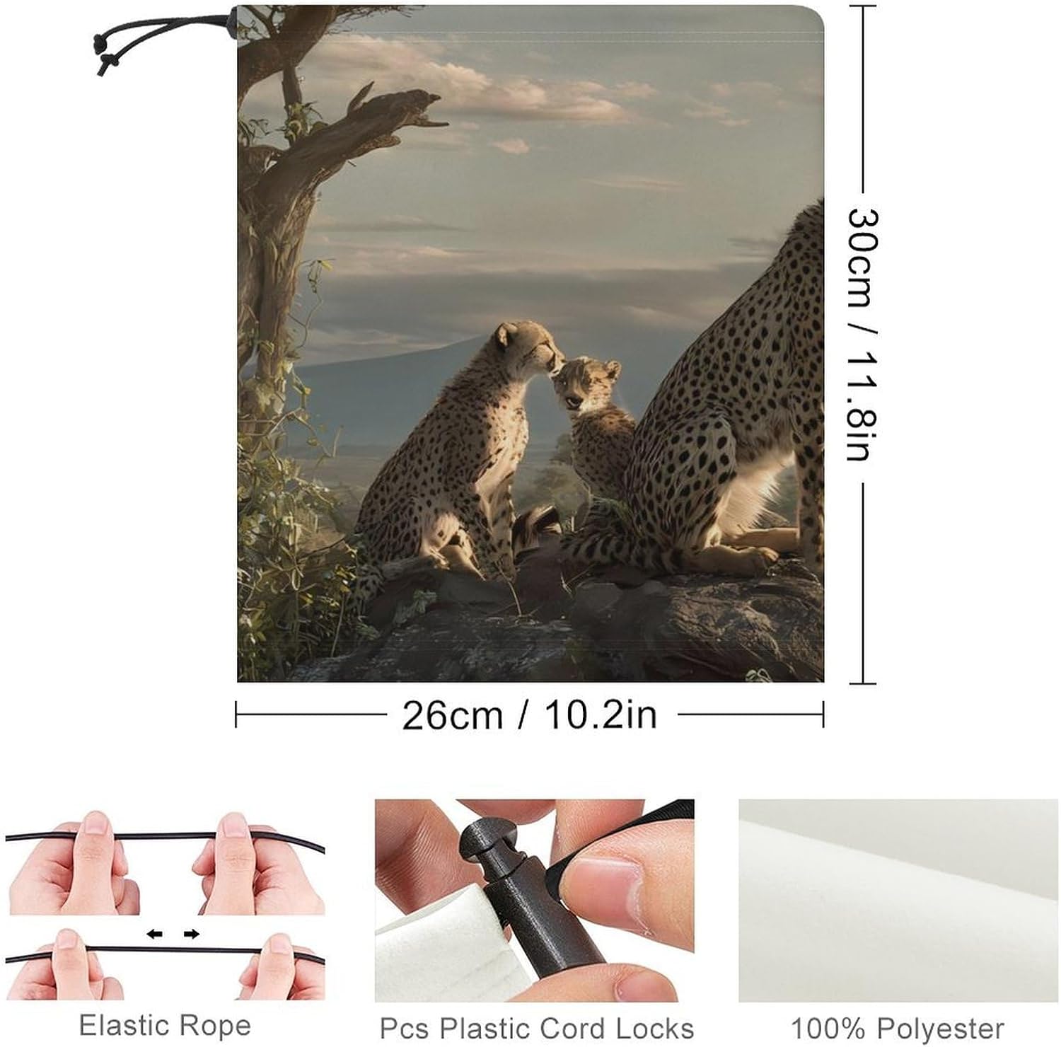 Big Cat Leopard Family Neck Gaiter Multifunctional Face Mask Windproof Head Wrap for Men Women