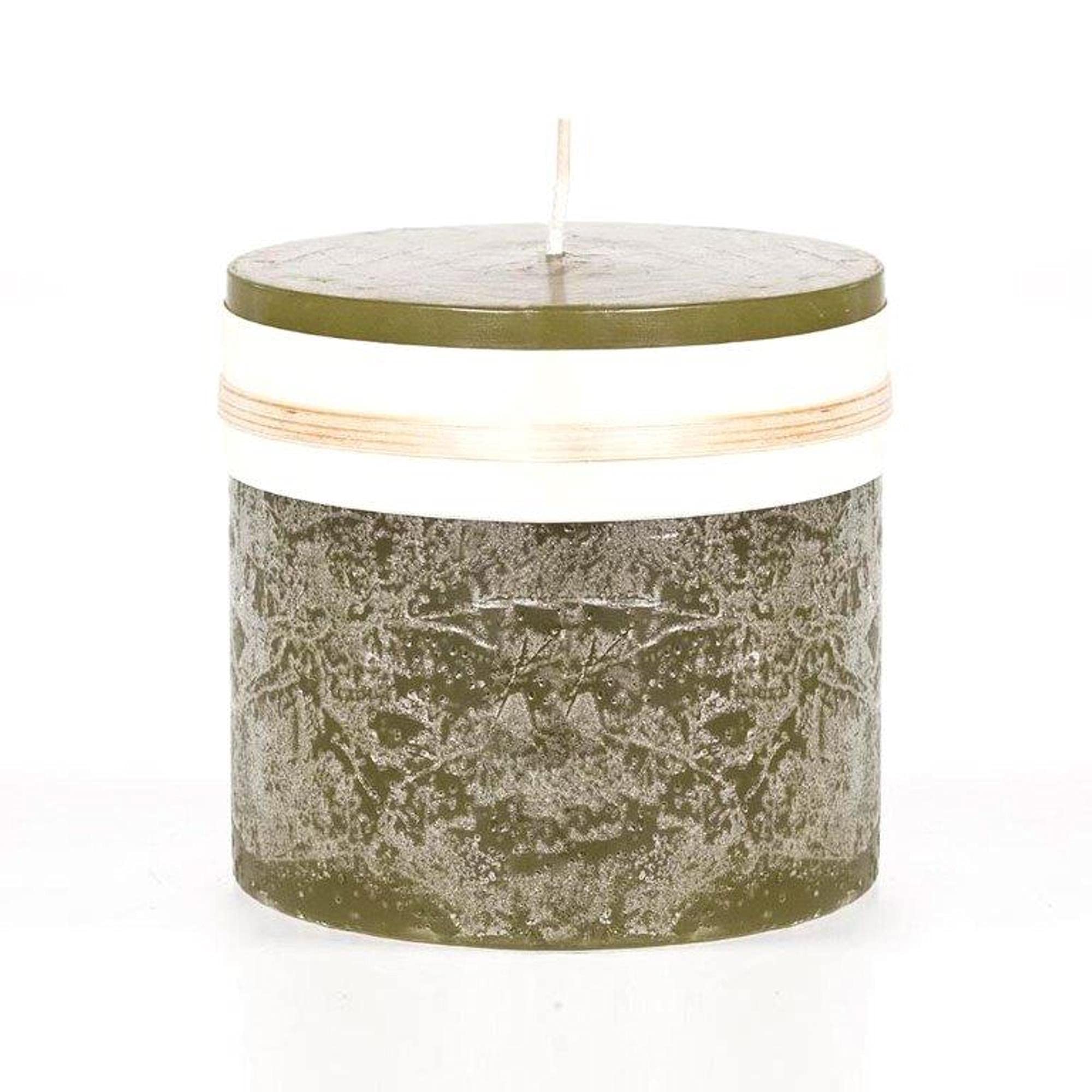 Round Wax Accent Pillar Candle - 3.25