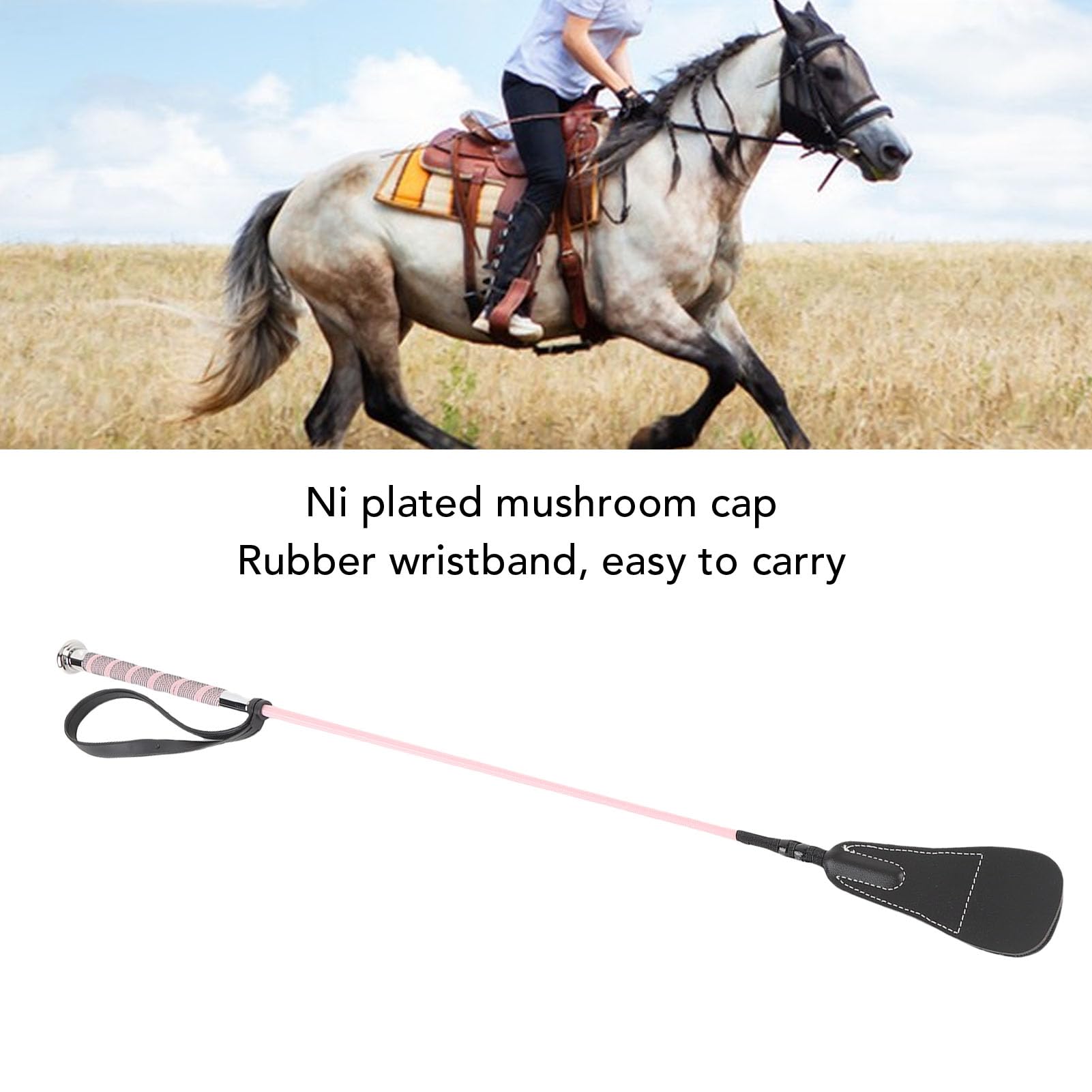 Peitsche Silikon Reitpeitsche - 61cm Leichtgewicht Pferdetraining Gerte