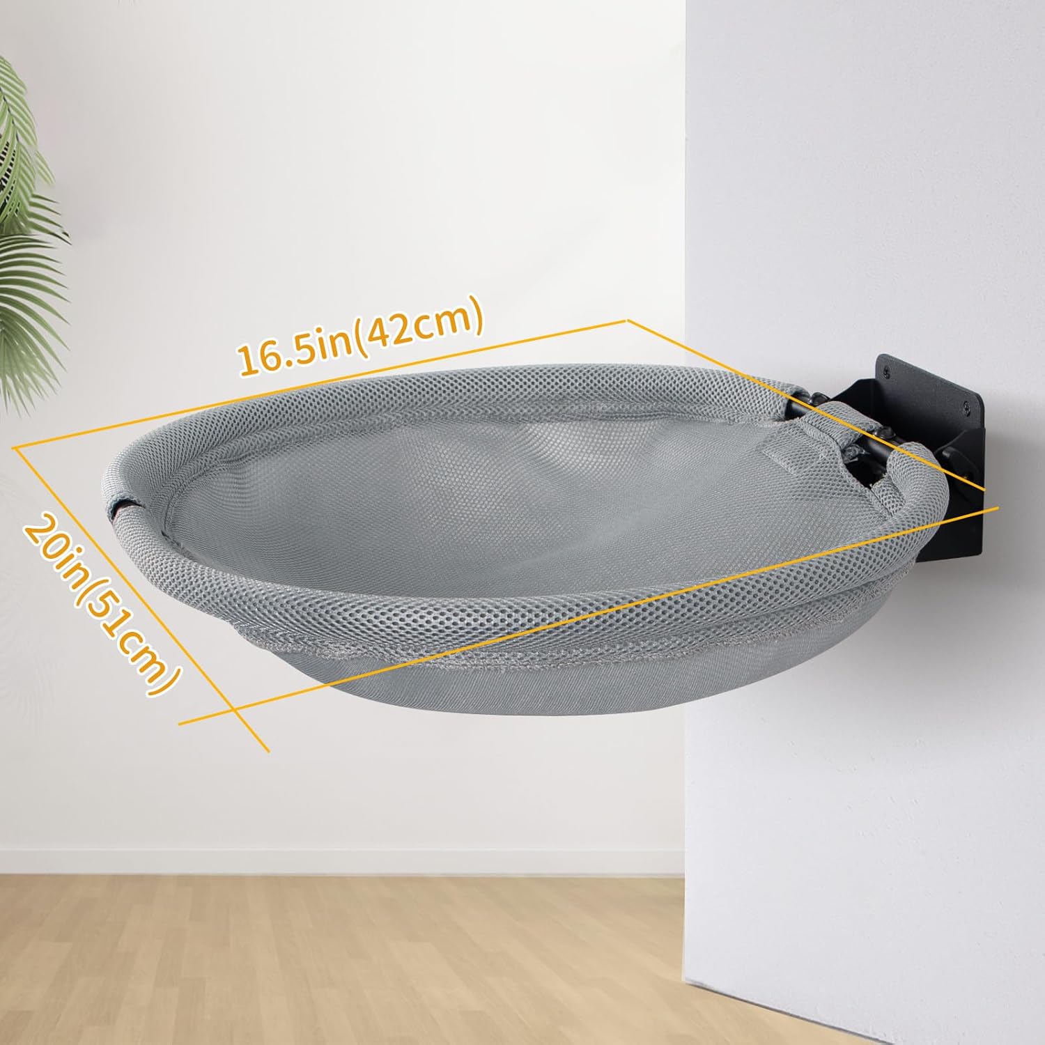 Wall Mounted Cat Hammock(2 Pack), Foldable Cat Bed with Breathable Fabric, Large, Holds Up to 30 lbs for Sleeping, Playing, Climbing and Lounging