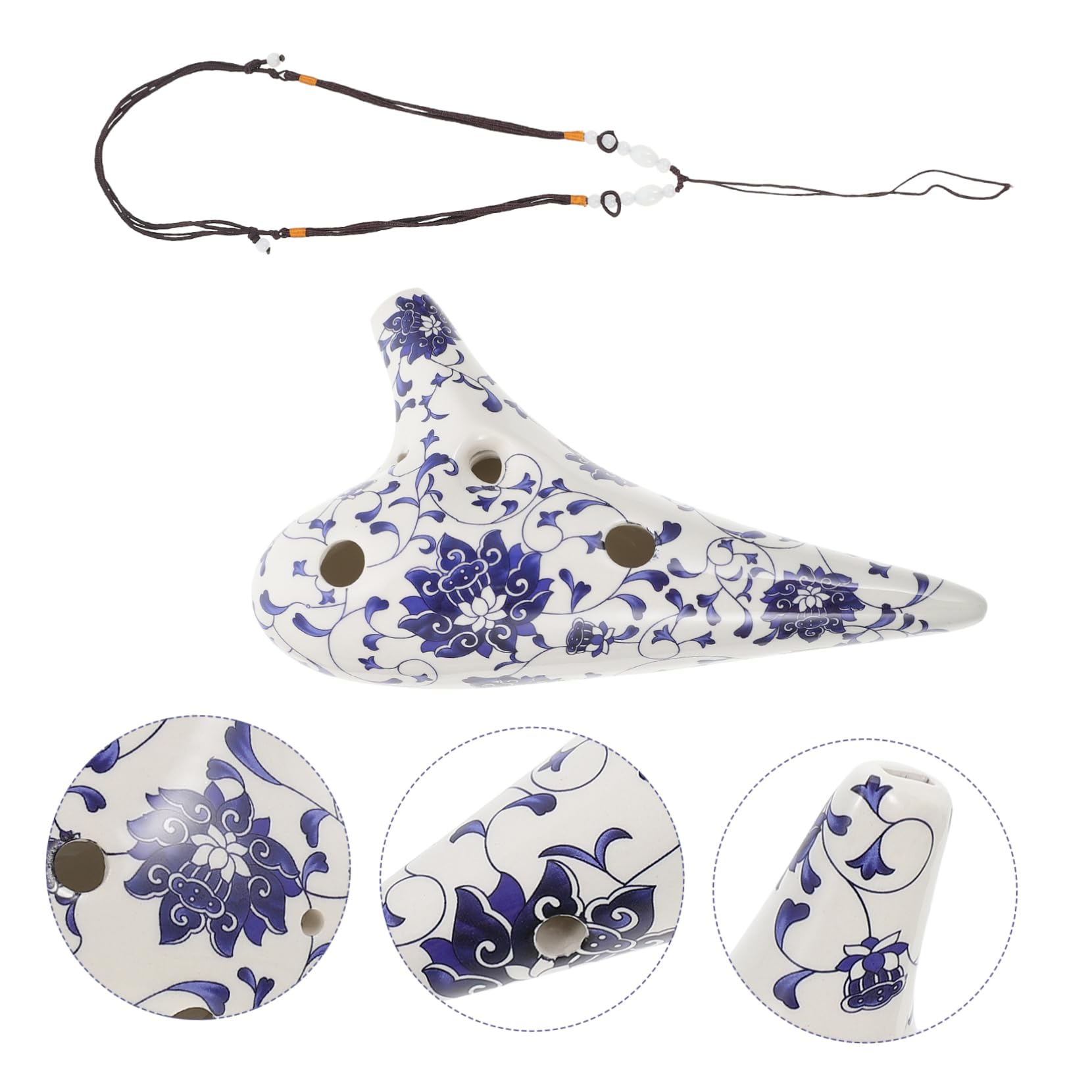 TOYANDONA Ocarina De Cerámica Huecos Para Principiantes Instrumento Musical Para Niño Niña Sonido y Transparente Para Práctica Musical