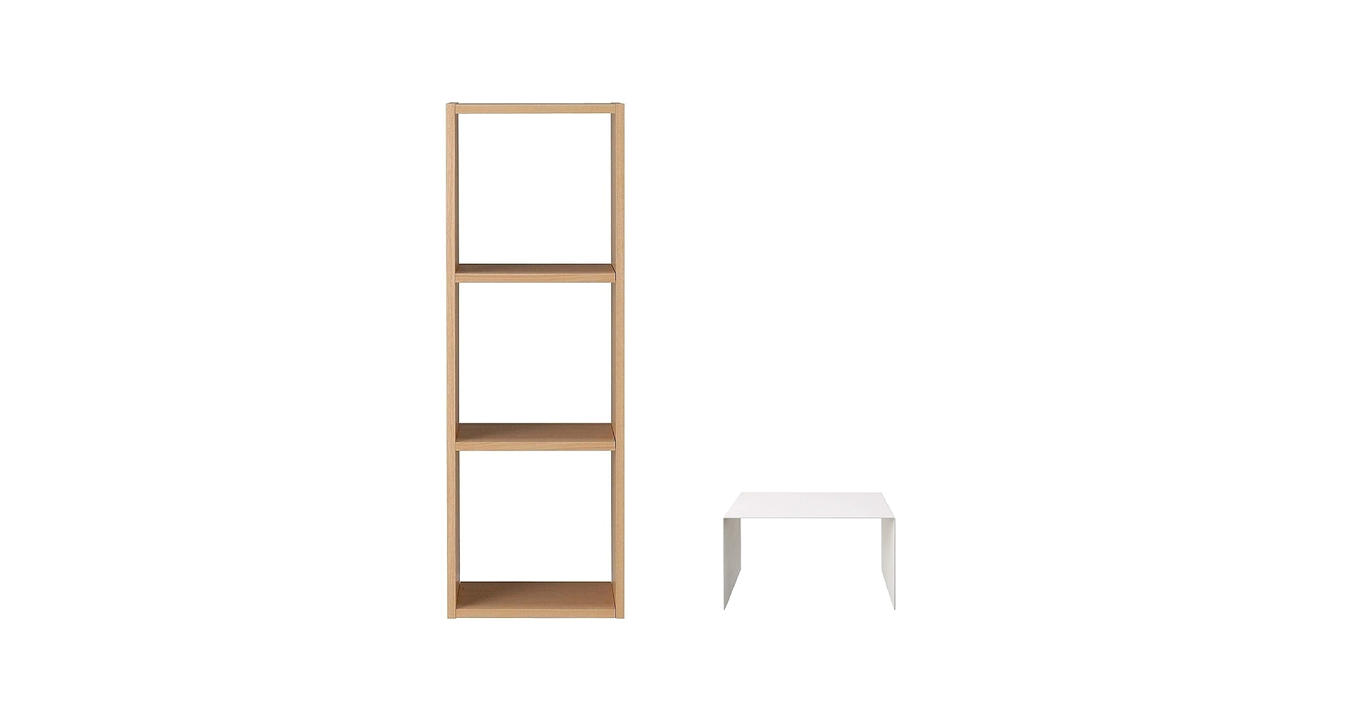 K☆1011   MUJI 無印良品 スタッキングシェルフ・３段・オーク材 Amazon｜無印良品 スタッキングシェルフ・ワイド・3段・オーク材