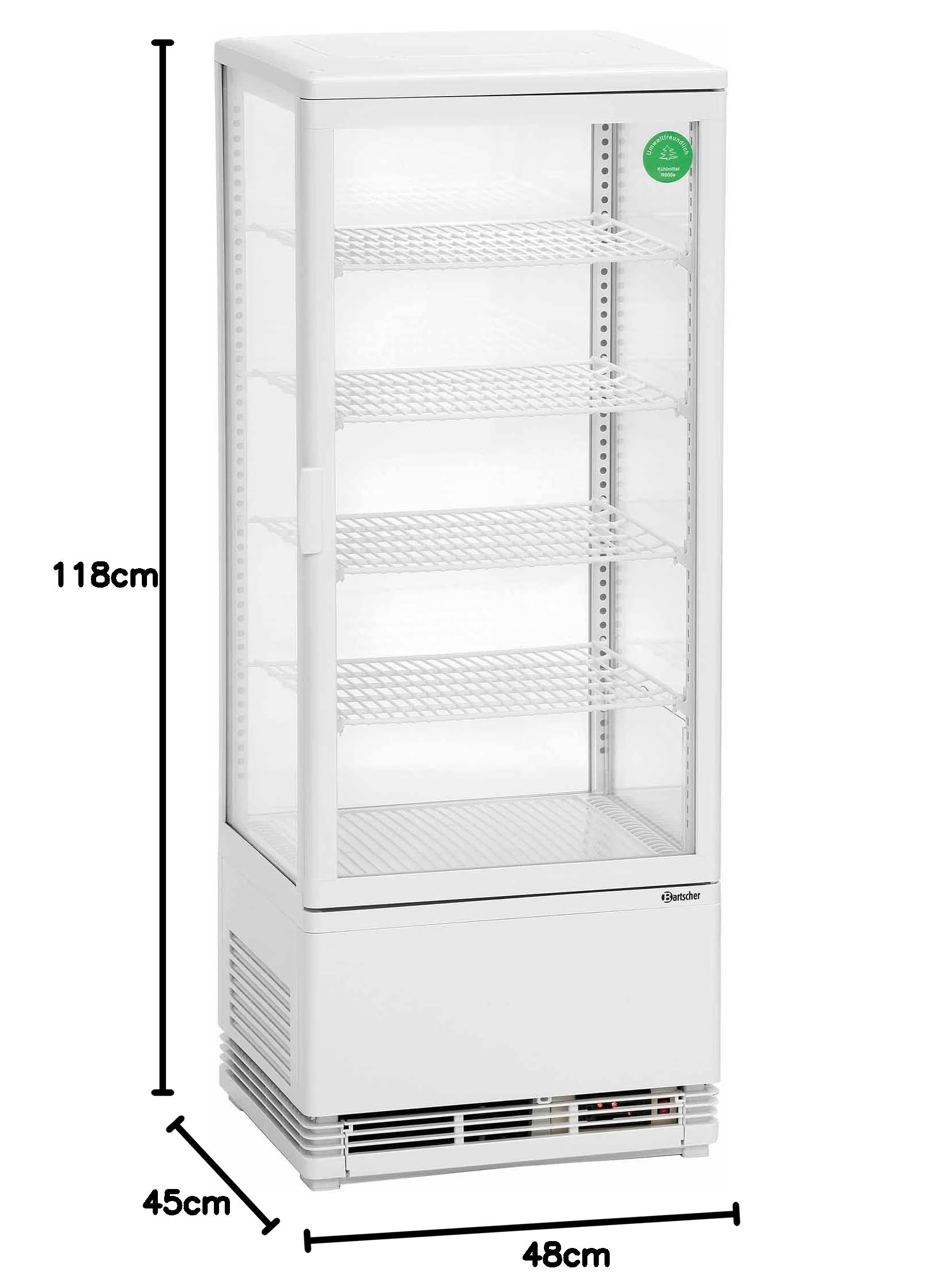 BARTSCHER – Vetrina Manico ergonomico 58, 78 o 98 L – -98 L