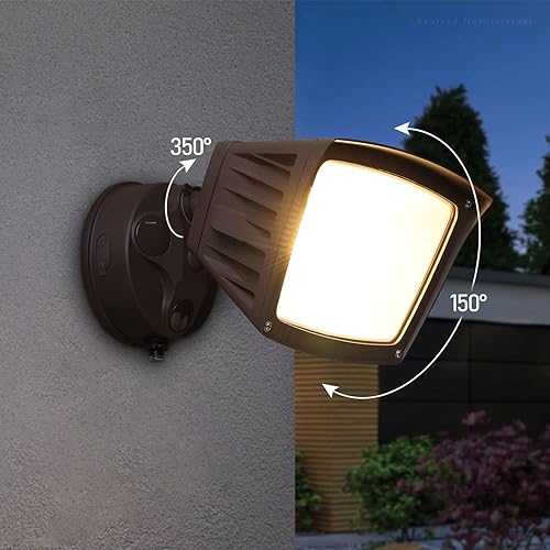 Miniatura 6 de LEONLITE Luces de seguridad LED del atardecer al amanecer, luz de inundación al aire libre con fotocélula, 28 W, 3400 lm, luces de inundación