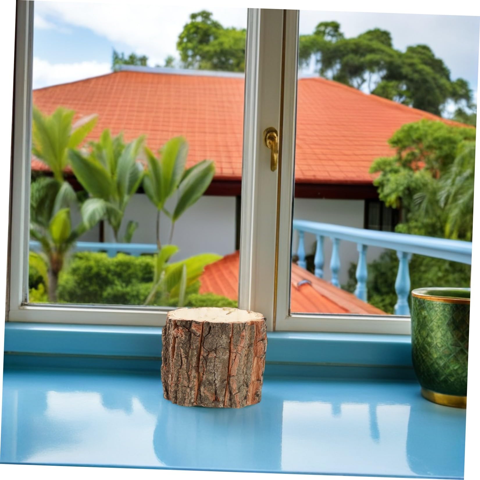 Generisch Kräuterspirale Holz aus Natürlichem Holz im 3 Stück mit Rindenpflanzgefäß als Holzblumentopf für Garten und Home Dekoration