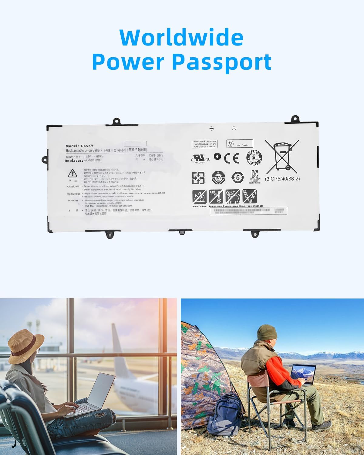 66Wh AA-PBTN6QB PBTN6QB Laptop Battery Replacement for Samsung NP900X5N NT900X5N NP900X5N-K07HK NP900X5N-L01US NT900X5N-K59W NT900X5N-K58L 900X5N Series Notebook High Performance