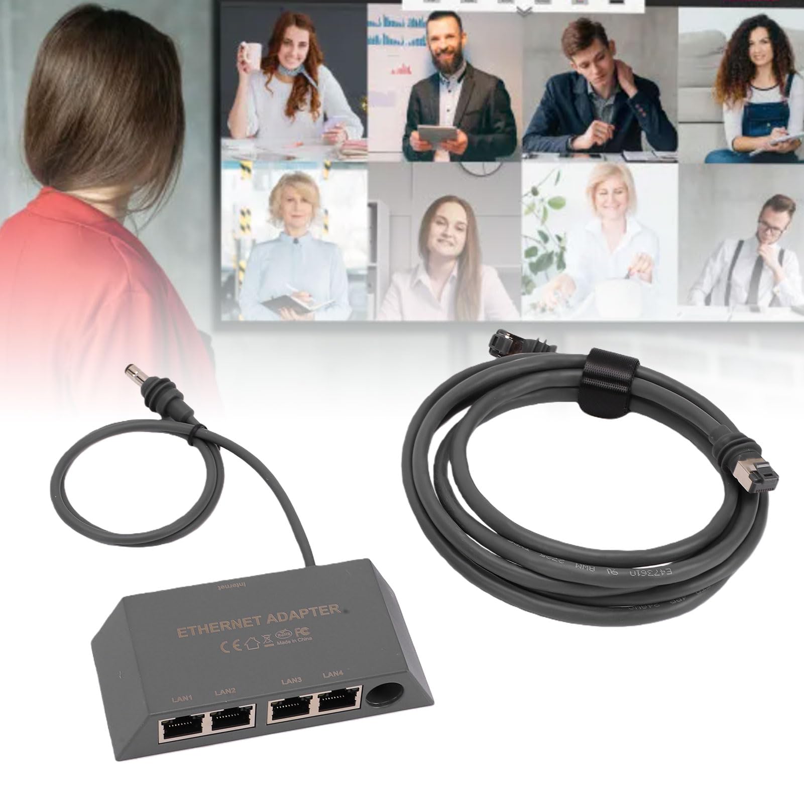ASHATA Adattatore Internet Satellitare a 4 Porte per Mini Domestico con Prestazioni Affidabili di Terza Generazione