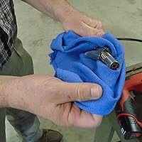 Vista 5 de Blue New Huck Towels (8 libras) de tela de grado industrial, limpieza multiusos, manchas para mecánicos de automóviles, limpieza, hogar y comercial