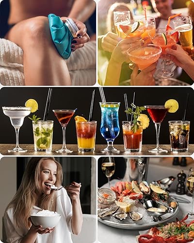 Miniatura 8 de Habitio Máquina de hielo de pepita, máquina de hielo de encimera autodisponible, máquina de hielo de guijarros con tanque de agua desmontable de 3