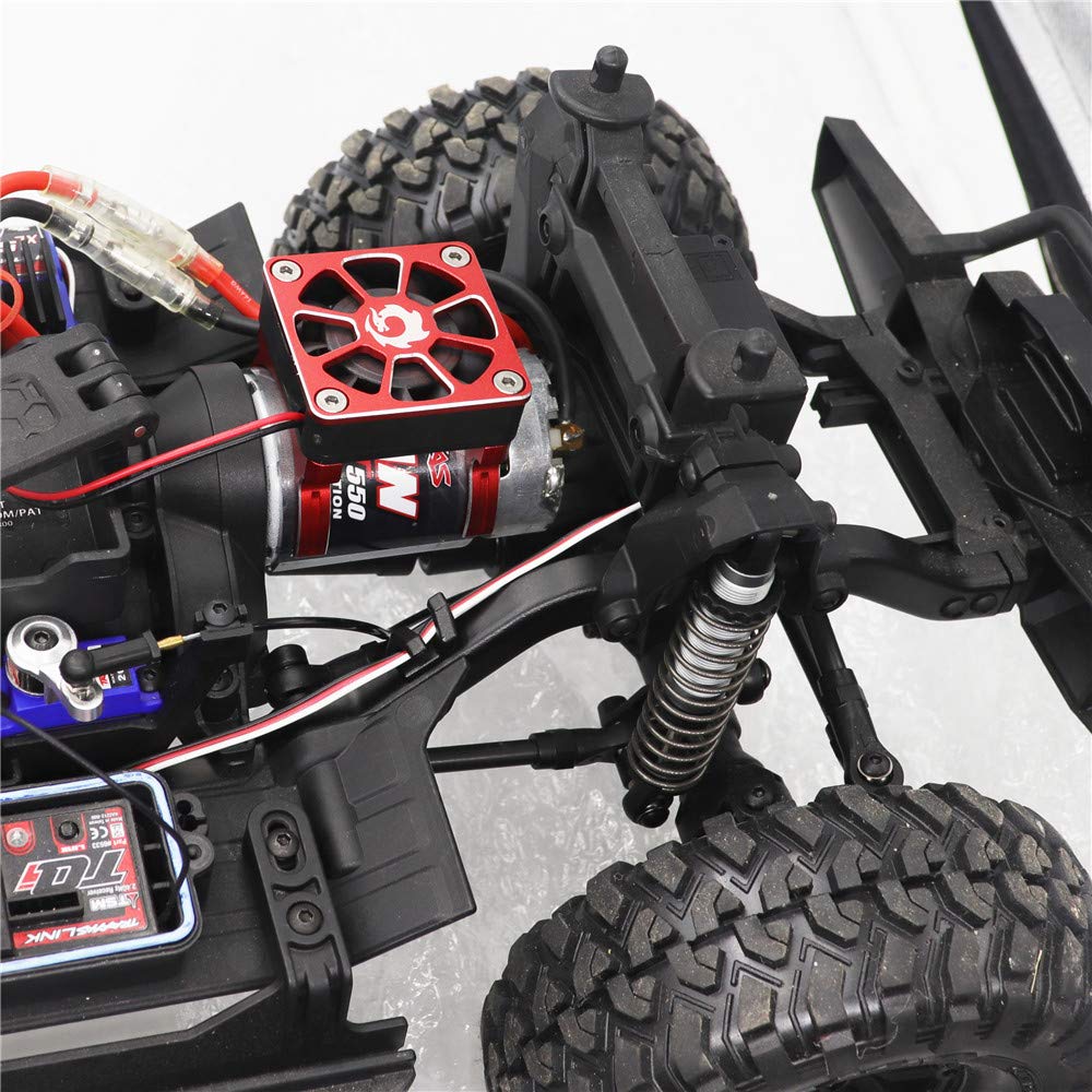 VIDOO 1 Set Radiatore Ventola di Raffreddamento Twin per 1/10 Traxxas TRX-4 Trx4 Defender Rc Ricambi Auto