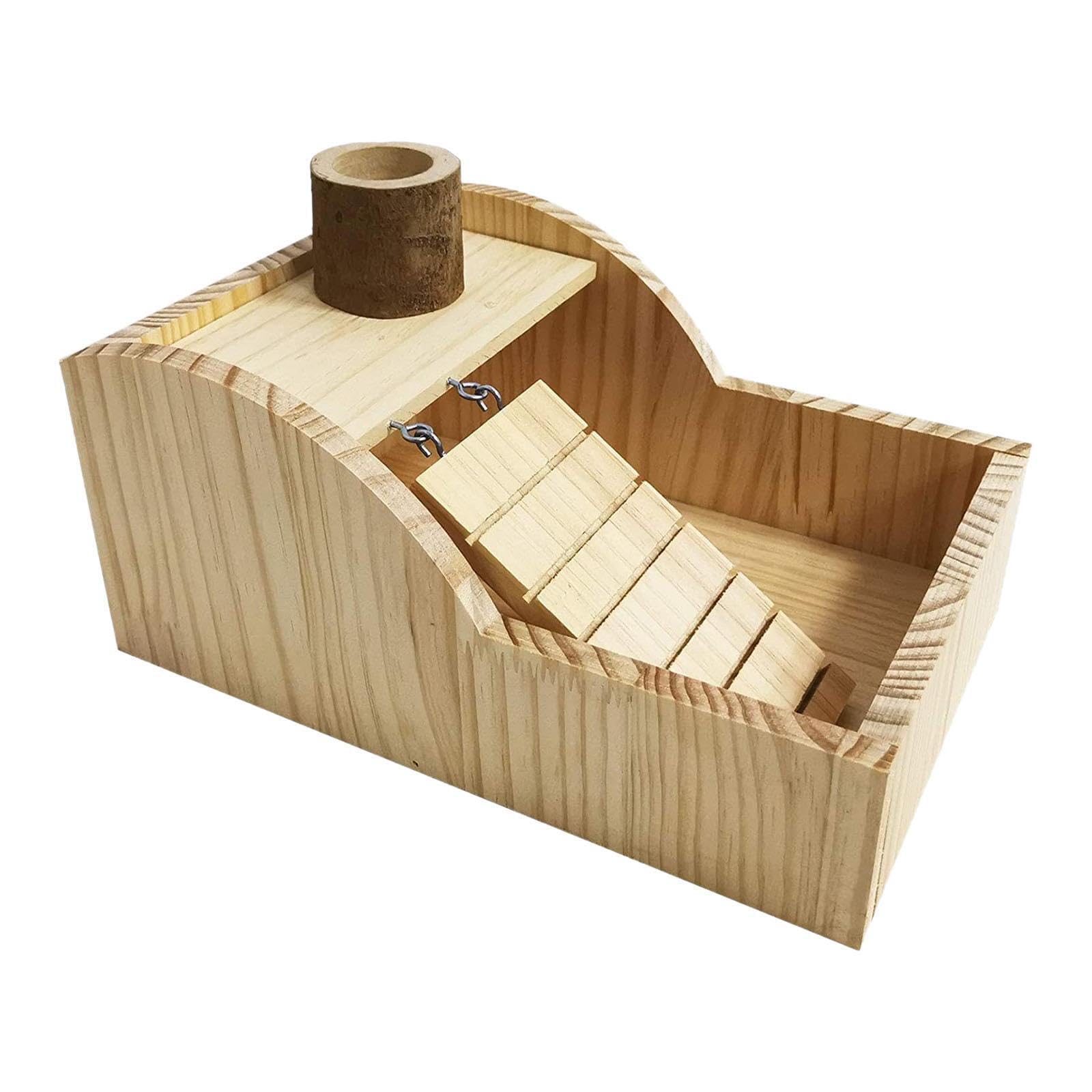 Auyxssz Hamster House Hamster House And Out Away Comprehensive Wooden With Ladder Ensuring Healthy Active Play For Small Animals Gerbil Cage Accessories
