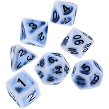 Vintage Polyhedral Dices Set 7pcs Acrylic Dice Shapes Lightweight and Easy to Carry for Party and Board Games Fun