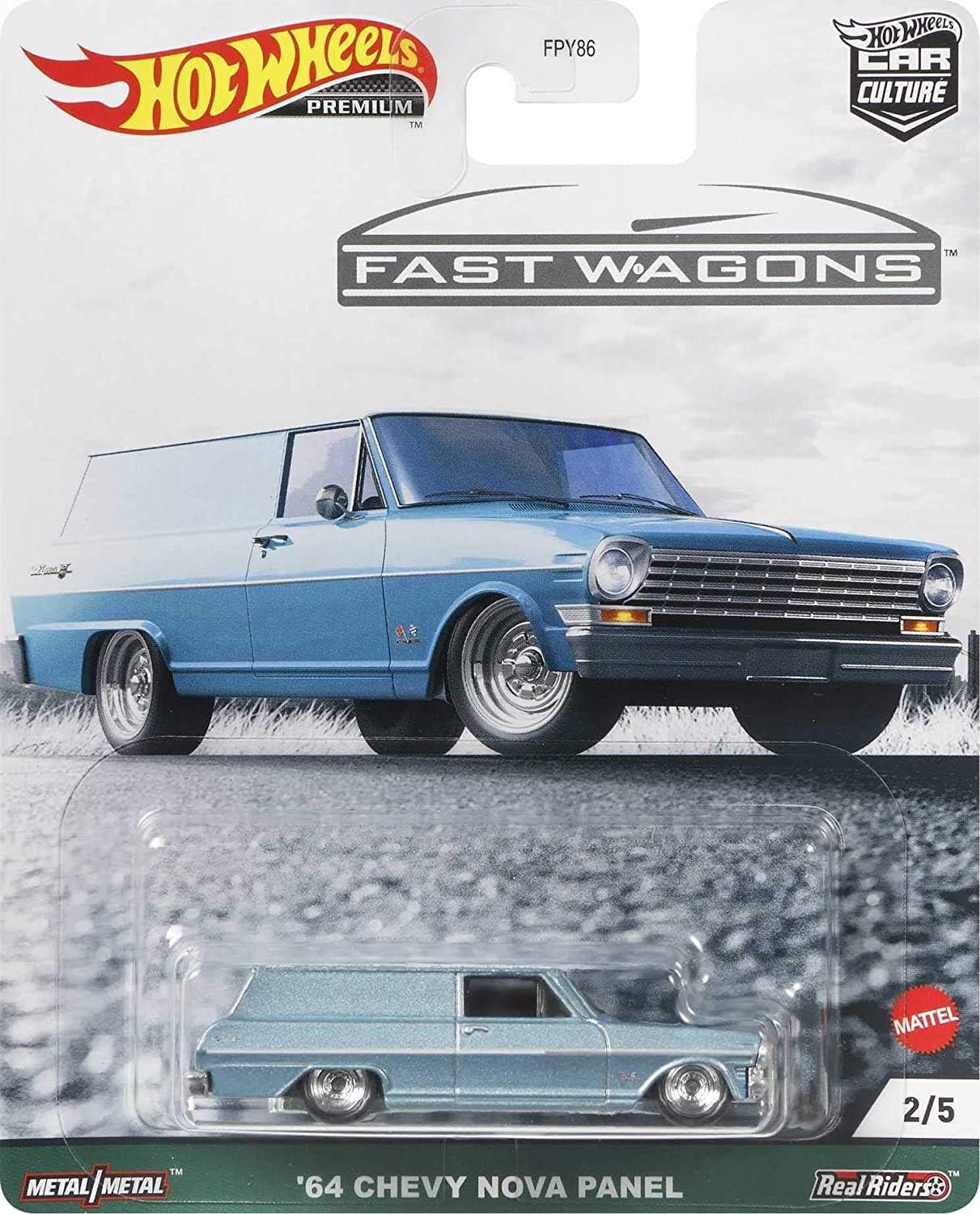 DieCast Hotwheels Premium Car Culture ['64 Chevy Nova Panel] Fast Wagons 2/5