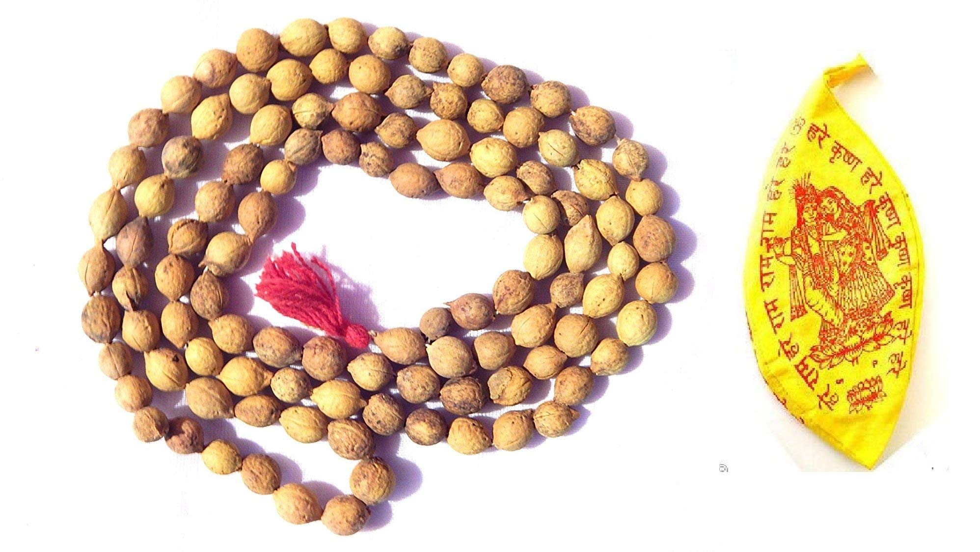 Natural Putra Jeeva Mala Rosary 108 Beads for Puja 2 Piece