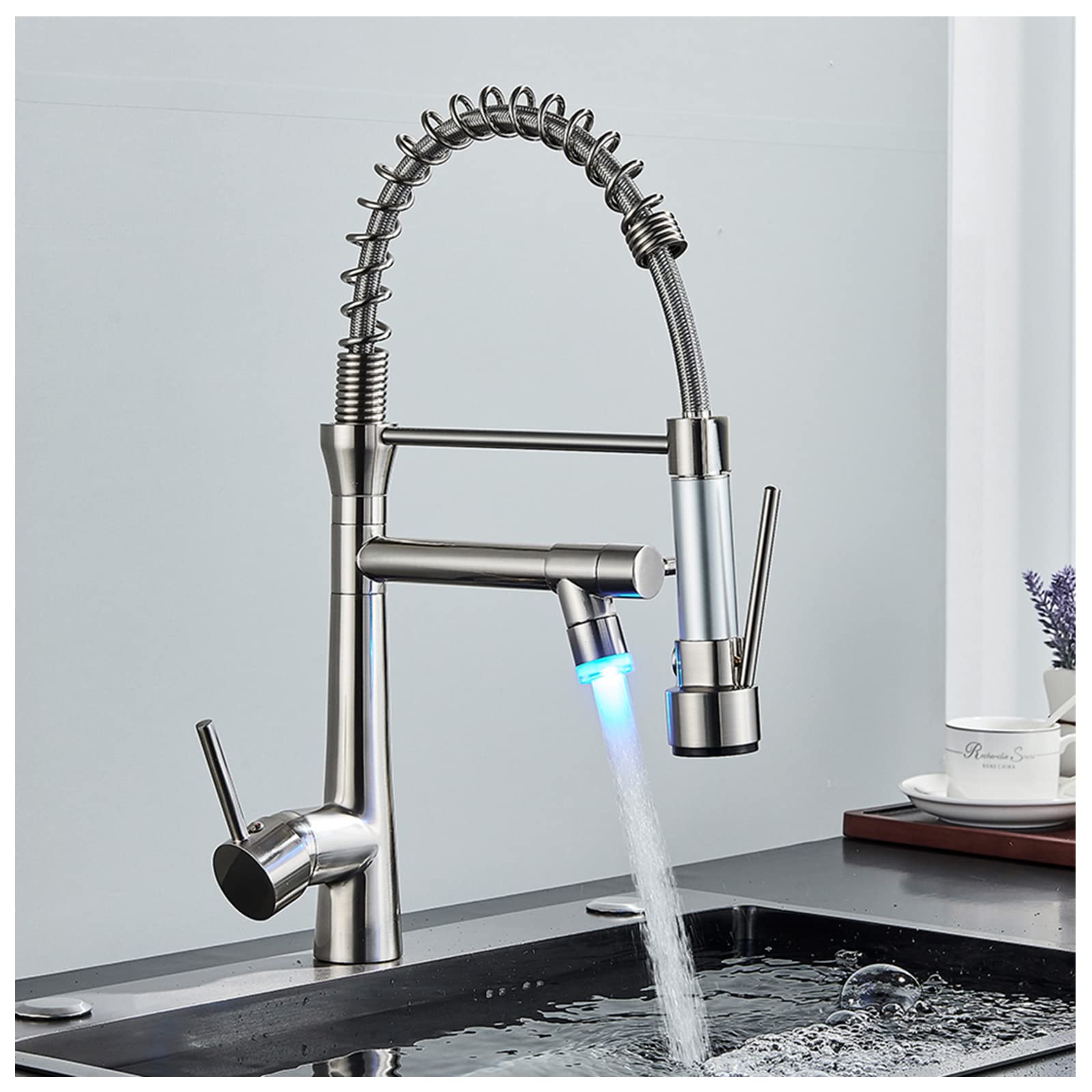 TDCuizent Ausziehbarer Sprühkopf Für Küchenarmatur - 2 Sprühmodi G1/2 Gewinde