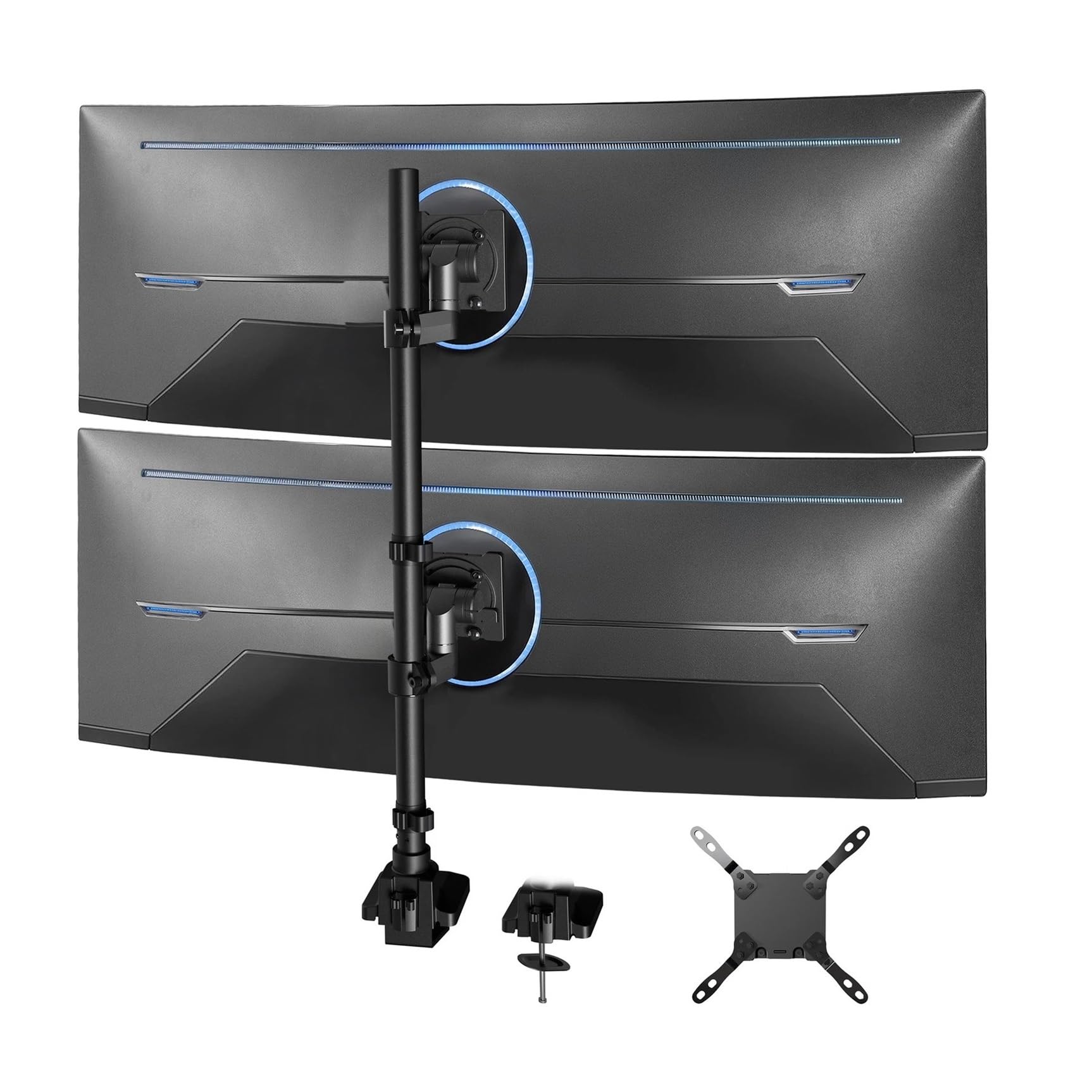 Support de bureau vertical double pour écrans de 57 pouces articulé robuste