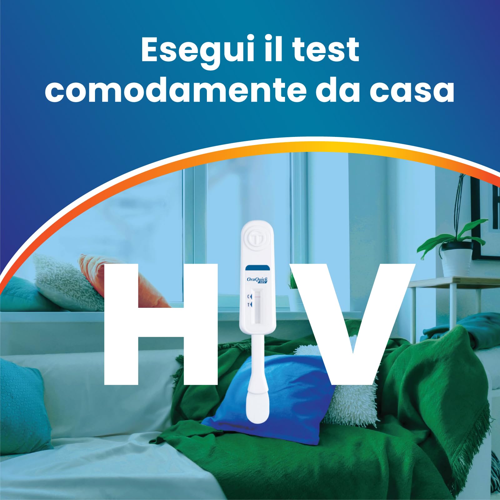 HIV Test Salivare Fluido Orale Rapido Fai Da Te. Indolore, Privato. Sensibilità 100% Accuratezza 99,8%. Il 1° Autotest che puoi fare da solo a casa o in viaggio. ORAQUICK Adeste.