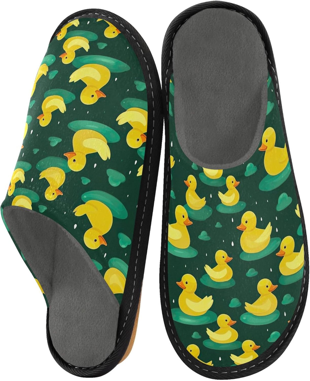 Cute Duck House Slippers – Cozy Fuzzy Slippers for Guests, Washable & Disposable, Perfect for Shoeless Home, Spa & Hotel Use A111070