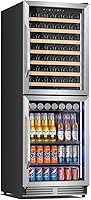Vista 15 de Tylza 15 Inch Beverage Refrigerator, 130 Cans Quiet Beverage Fridge, 15'' Beverage Cooler Under Counter with Glass Door and Lock for Built-in or