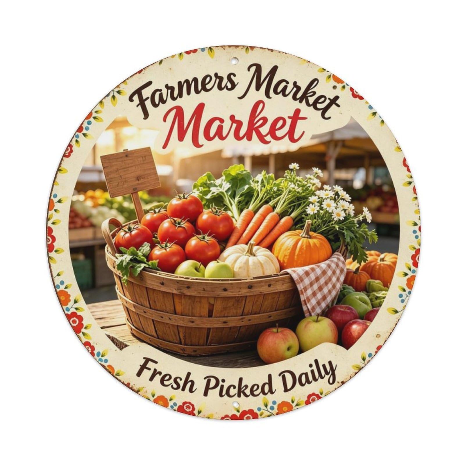 Fresh Picked Daily Metal Tin Sign Plaque