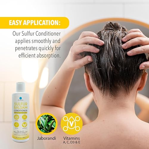 Miniatura 5 de Dr. Robaina Acondicionador de bálsamo de azufre  Acondicionador de azufre hidratante y desenredante para cuero cabelludo sensible  Alivia la