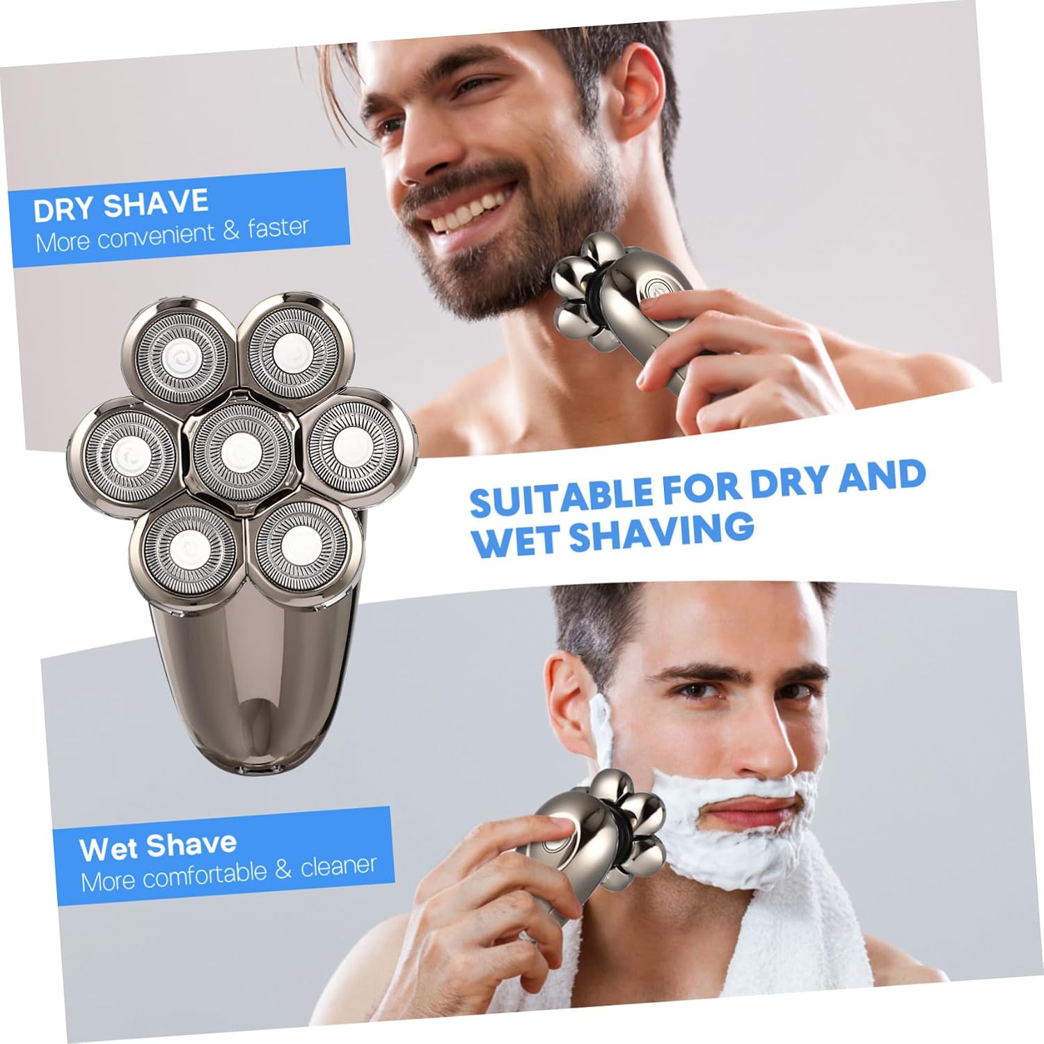 Mikinona Electric Razor Floating Heads Men Beard Trimmer Alternative Trimmer Mens Razor Facial Shaver