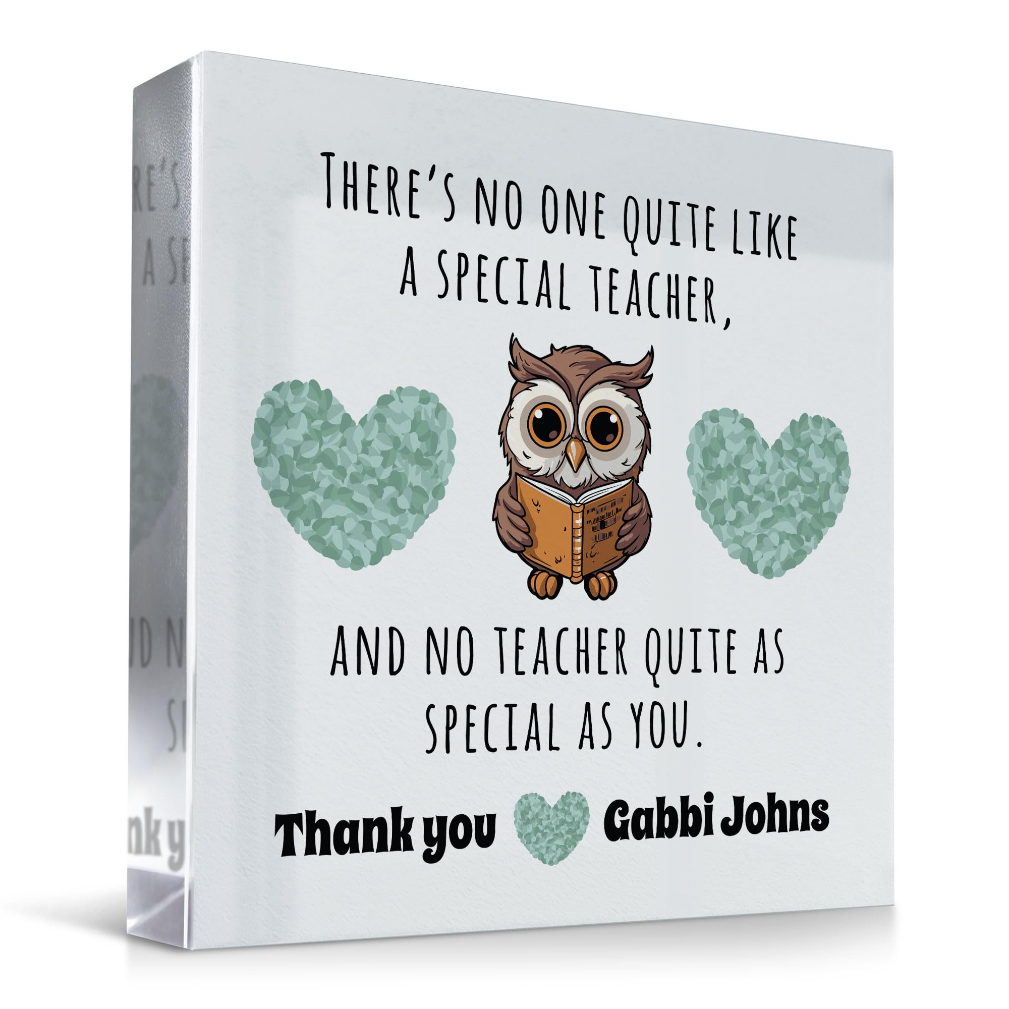 Red Ocean Teacher Thank You Gifts Personalised Teaching Assistant Gift OWL Gifts Leaving School Nursery Gift Teacher Gifts For Women Men Gift For Teacher Special Keepsake