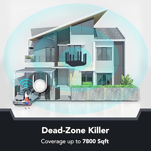 Miniatura 5 de Reyee Extensor WiFi Repetidor de señal, AC1200 Mbps, WPA3,2 FEM amplificador de señal independiente cobertura hasta 7800 pies cuadrados Extensión de