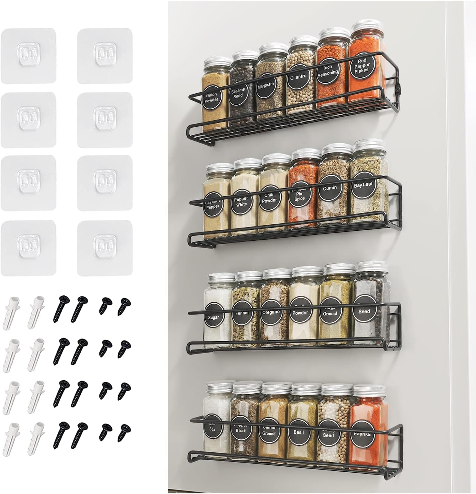 ZICOTO Space Saving Spice Rack Organizer Shelf for Wall Mount Easy To