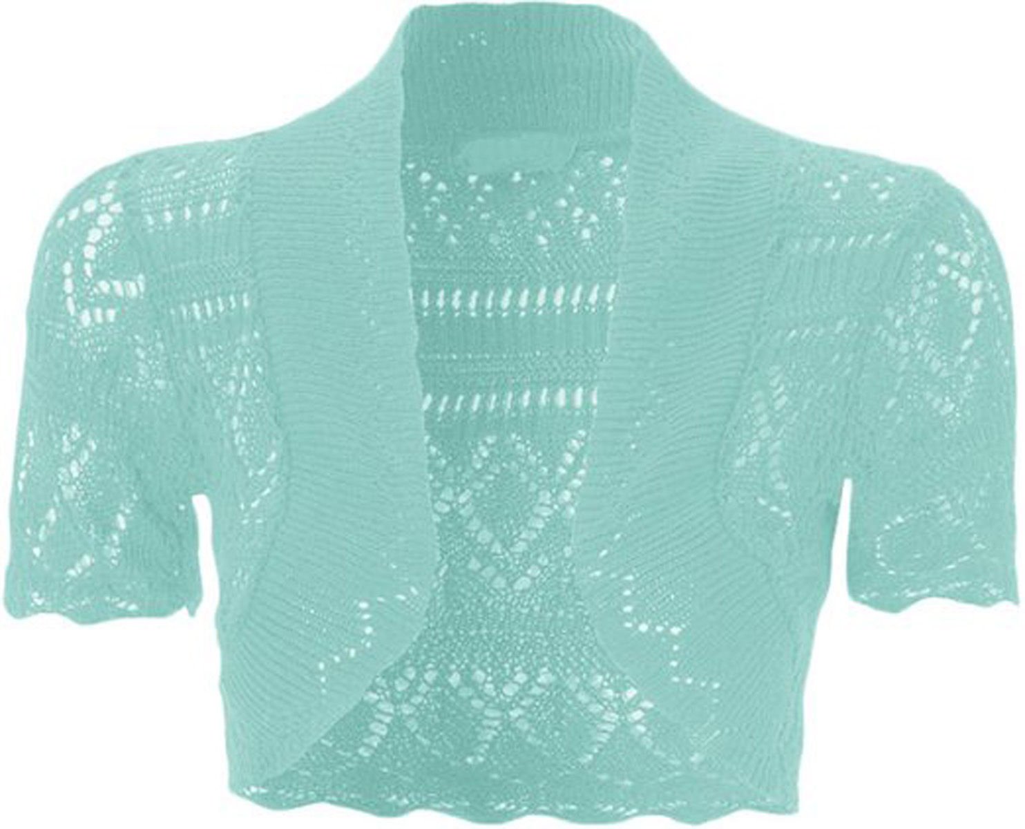 ZEE FASHION New Kids Girls Bolero Knitted Cardigan Shrugs Top Age: 2-13 Years Aqua