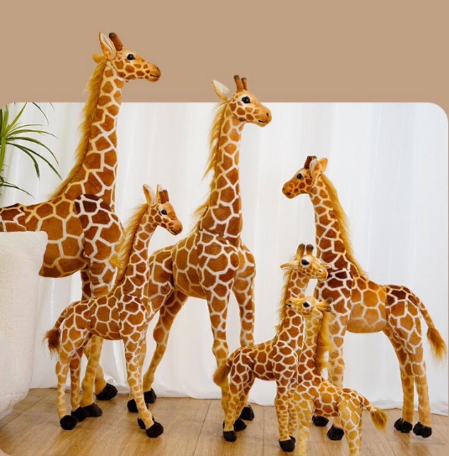 champracer Großes Giraffe Plüschtier, Giraffe Kuscheltier Groß Stehend Riesen Stofftier Puppe Deko Geschenk Kinder Spielzeug Braun Gelb (100cm)