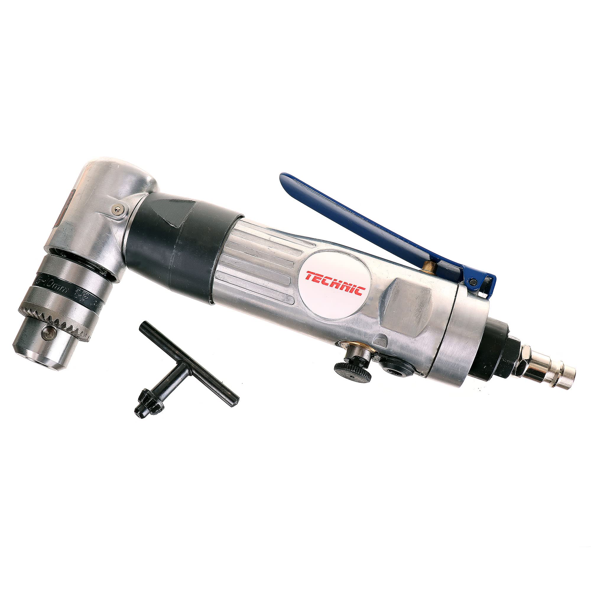 TC TECHNIC AT-5051 Pneumatische Winkelbohrmaschine mit Schlüsselfutter für Bohrer Drehrichtung Einstellmöglichkeit Höhe 95 mm Drehzahl 180 U/min