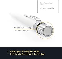 Vista 4 de Retro 51 Tornado Classic Lacquer Glow In The Dark White Bolígrafo Rollerball