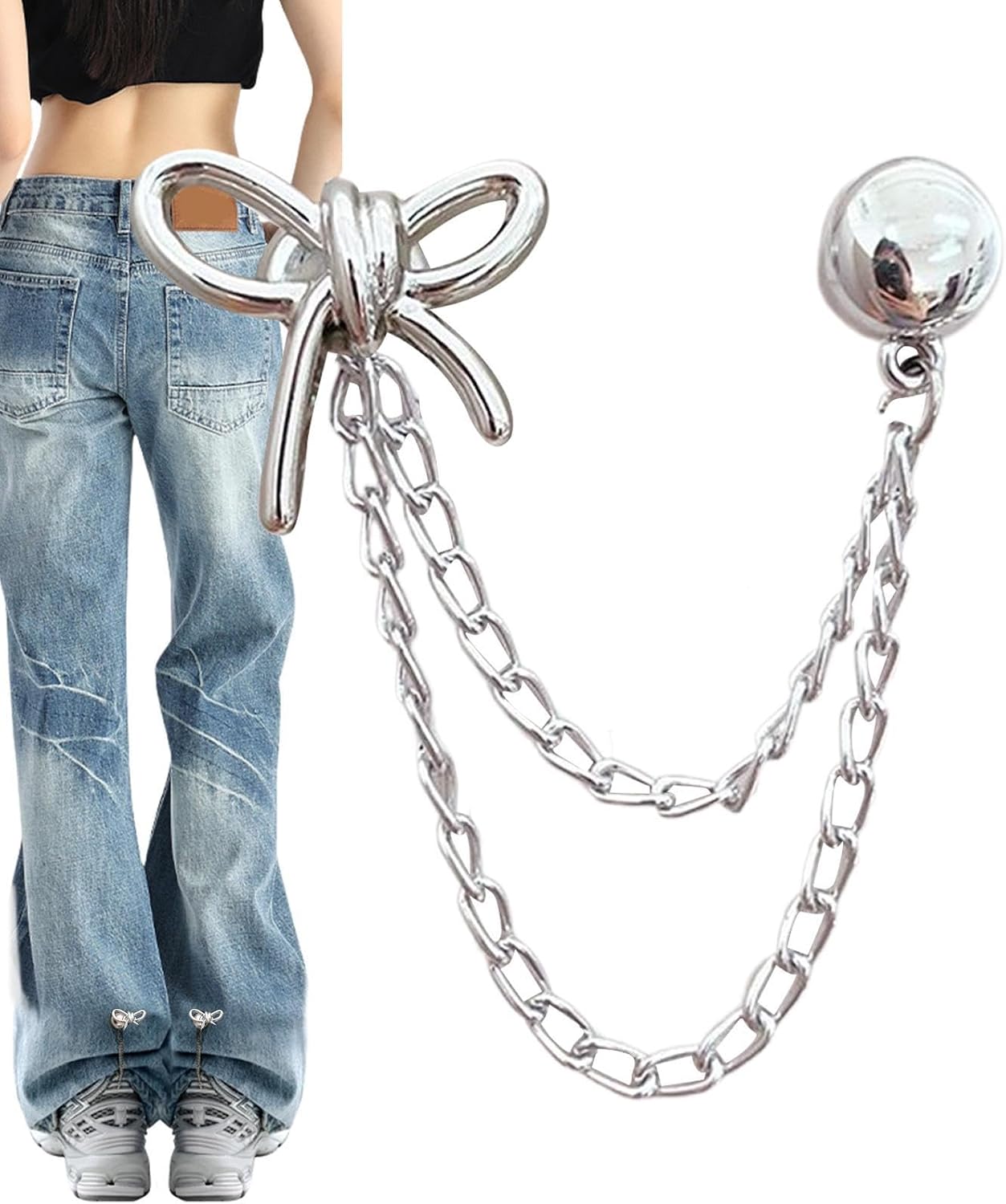 Magnetic Pant Clip with Chain – No-Sew Cuff & Sleeve