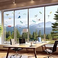 Vista 2 de Adhesivos anticolisión para ventanas de tamaño pequeño – Calcomanías estáticas de recordatorio de vidrio – Evita golpes de pájaros – Decora tus