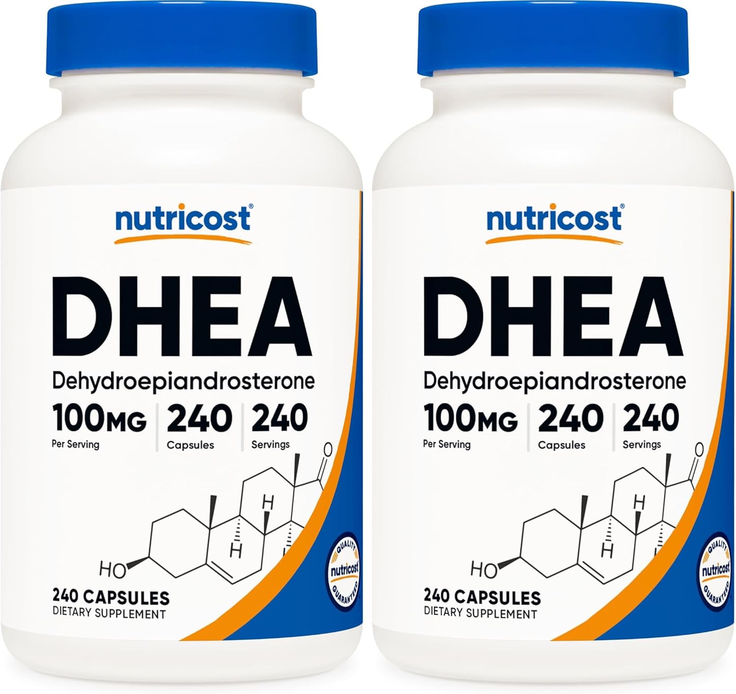 Nutricost DHEA 100mg, 240 Capsules - Gluten Free, Soy Free, Non-GMO, Supplement