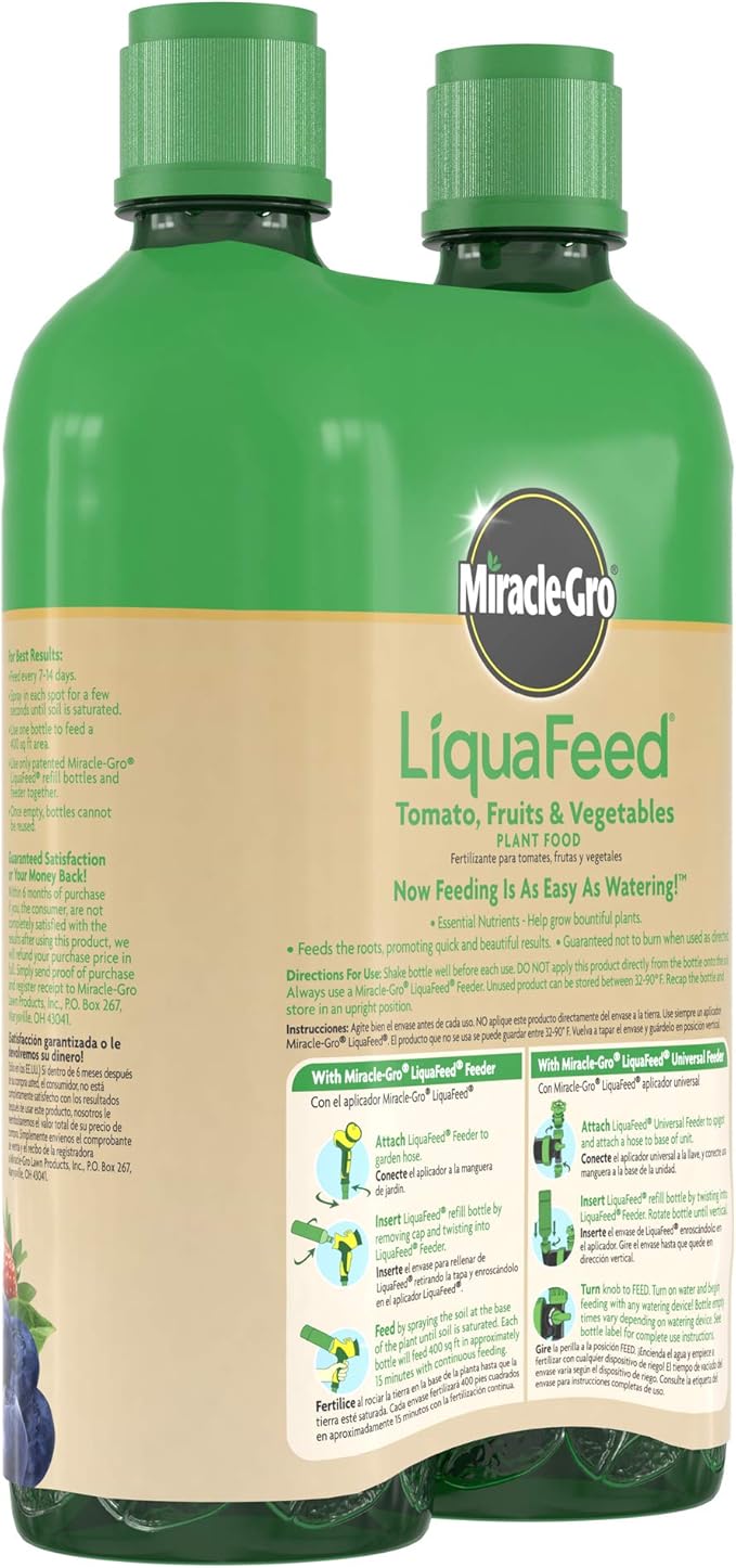 Miracle-Gro LiquaFeed Alimento para Plantas Tomate, Frutas y Verduras, 16 oz, Paquete de 2 miniatura 6