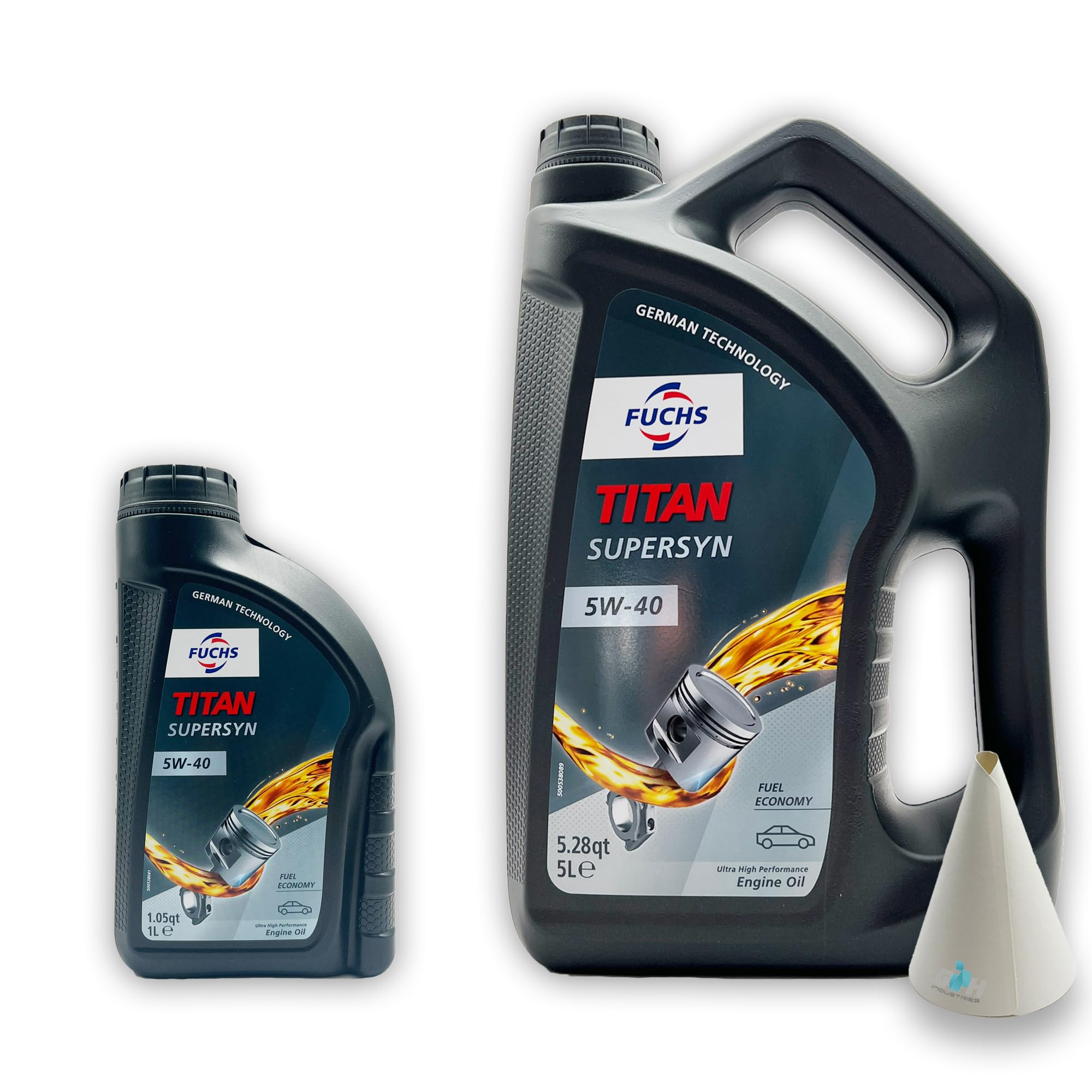 6 L Fuchs Titan Supersyn | 5W-40 | kompatibel mit | MB 229.3 | VW 502 00/505 00 | RN0700/RN0710 | 6 Liter | Motoröl | Motorenöl | PKW ÖL | Motoroel | Motorenoel | mit Trichter
