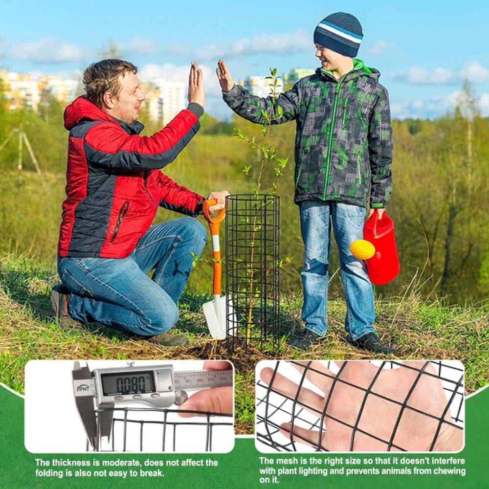 12 protectores de plantas, 16.6 x 14.6 pulgadas, malla de alambre para jardín, eficaz conejo, pollo y pato Bers - Defensa animal, protección de plantas, seguro para plantas