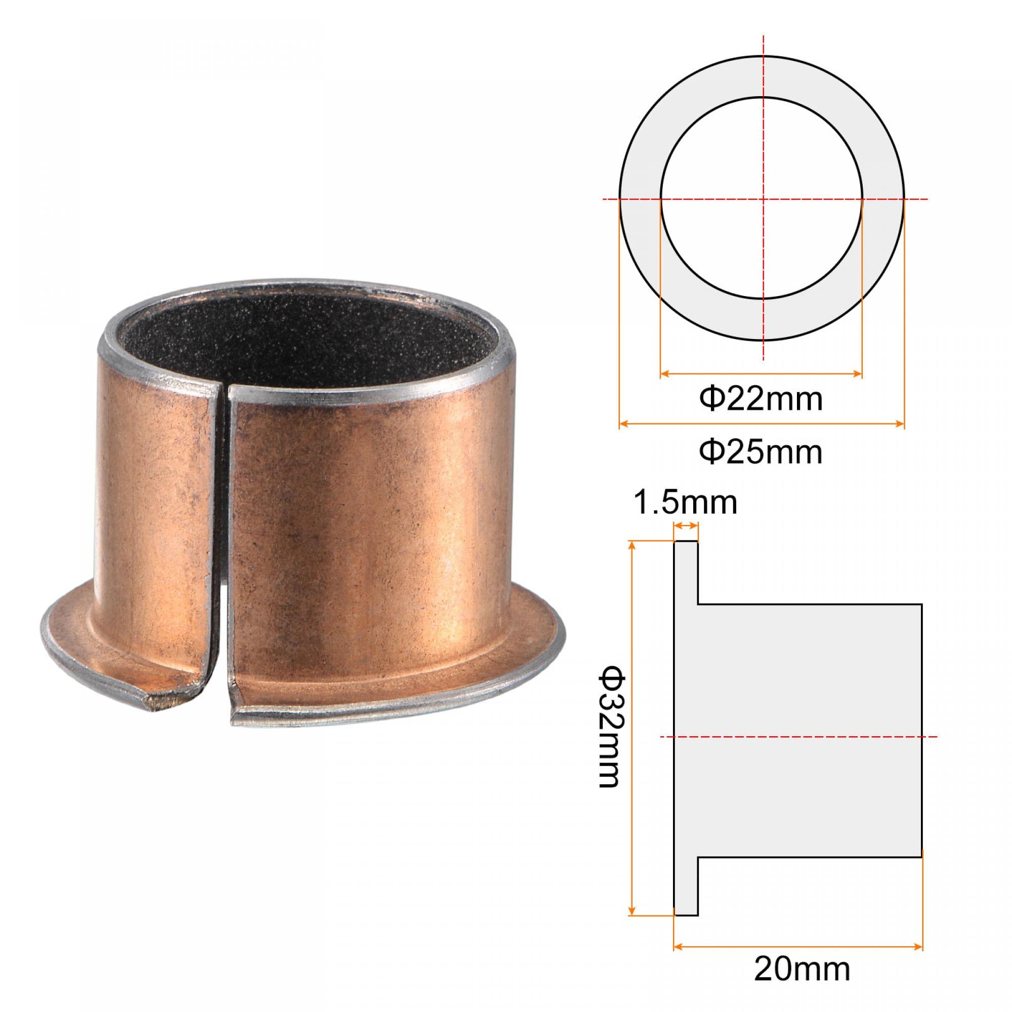 Amazon.co.jp: uxcell フランジ付きスリーブベアリング ラップされた