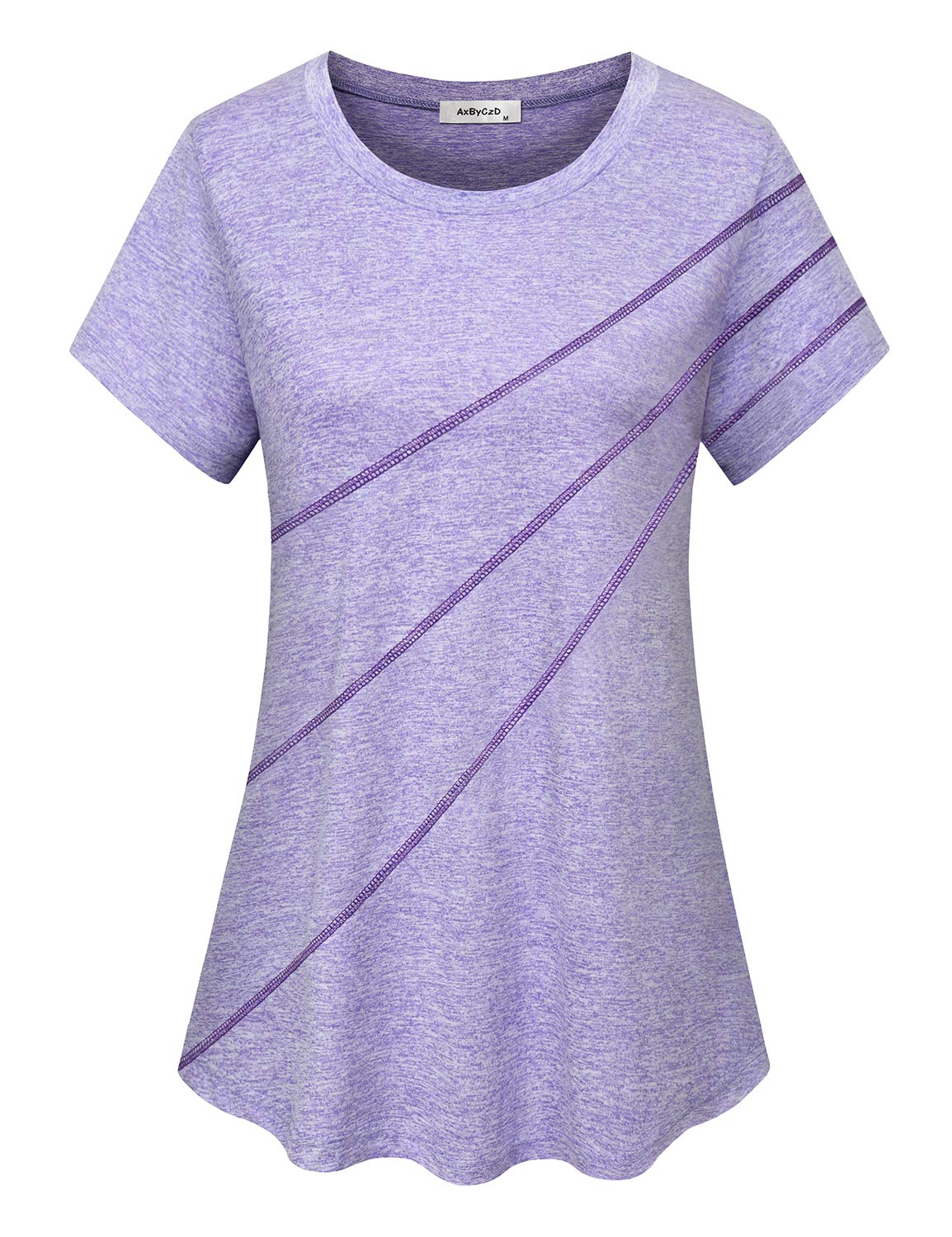 AxByCzD Womens Short Sleeve Workout Shirts Trendy Casual Summer Athletic Yoga Tops