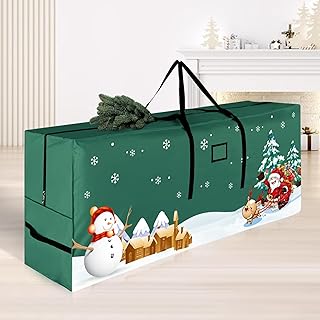 Christmas Tree Storage Bag - Fits Up 9 Ft Tall Artificial Trees, Durable 600D Oxford Green